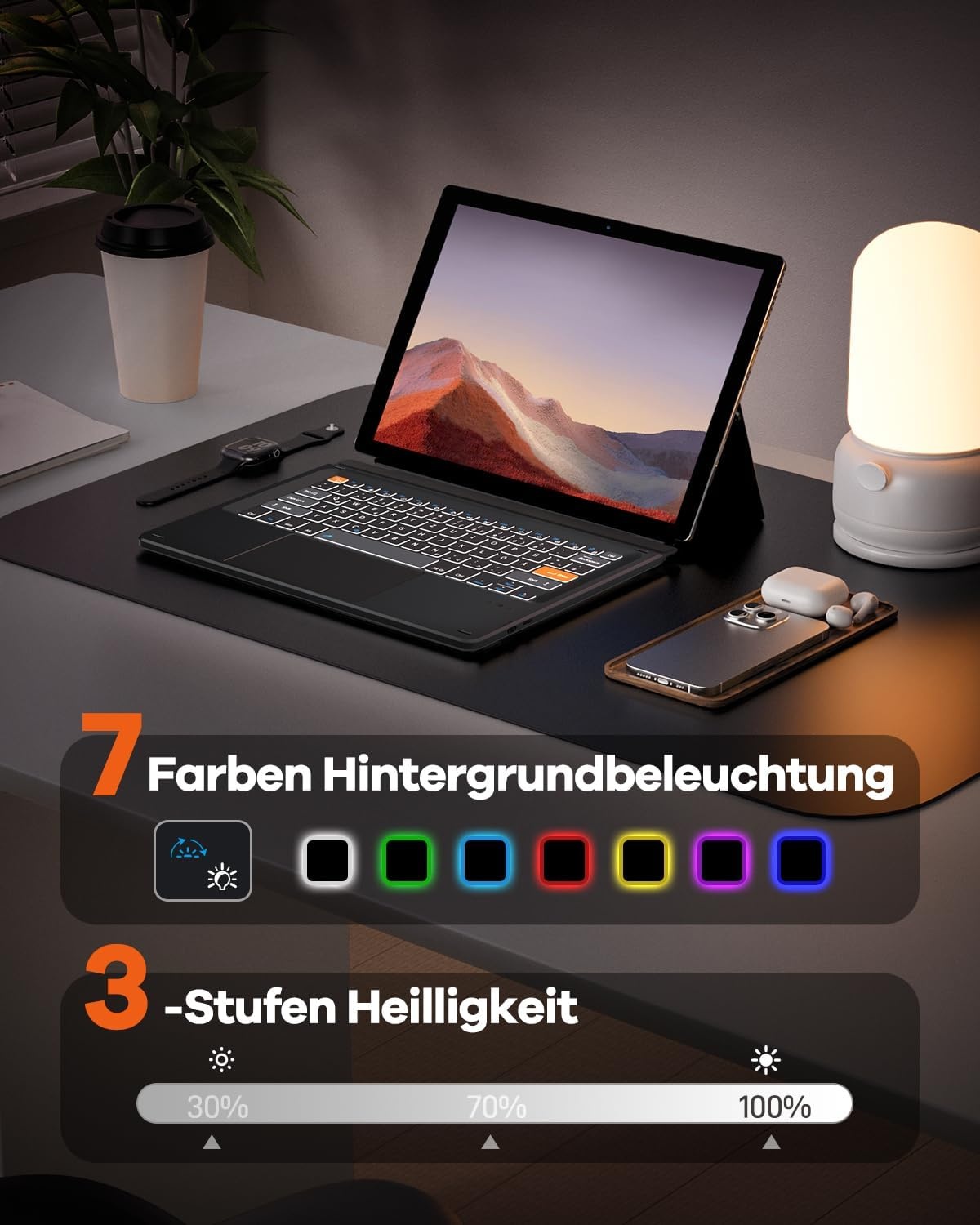 QWERTZ Bluetooth Toetsenbord met Trackpad voor Surface Pro (29% Korting)