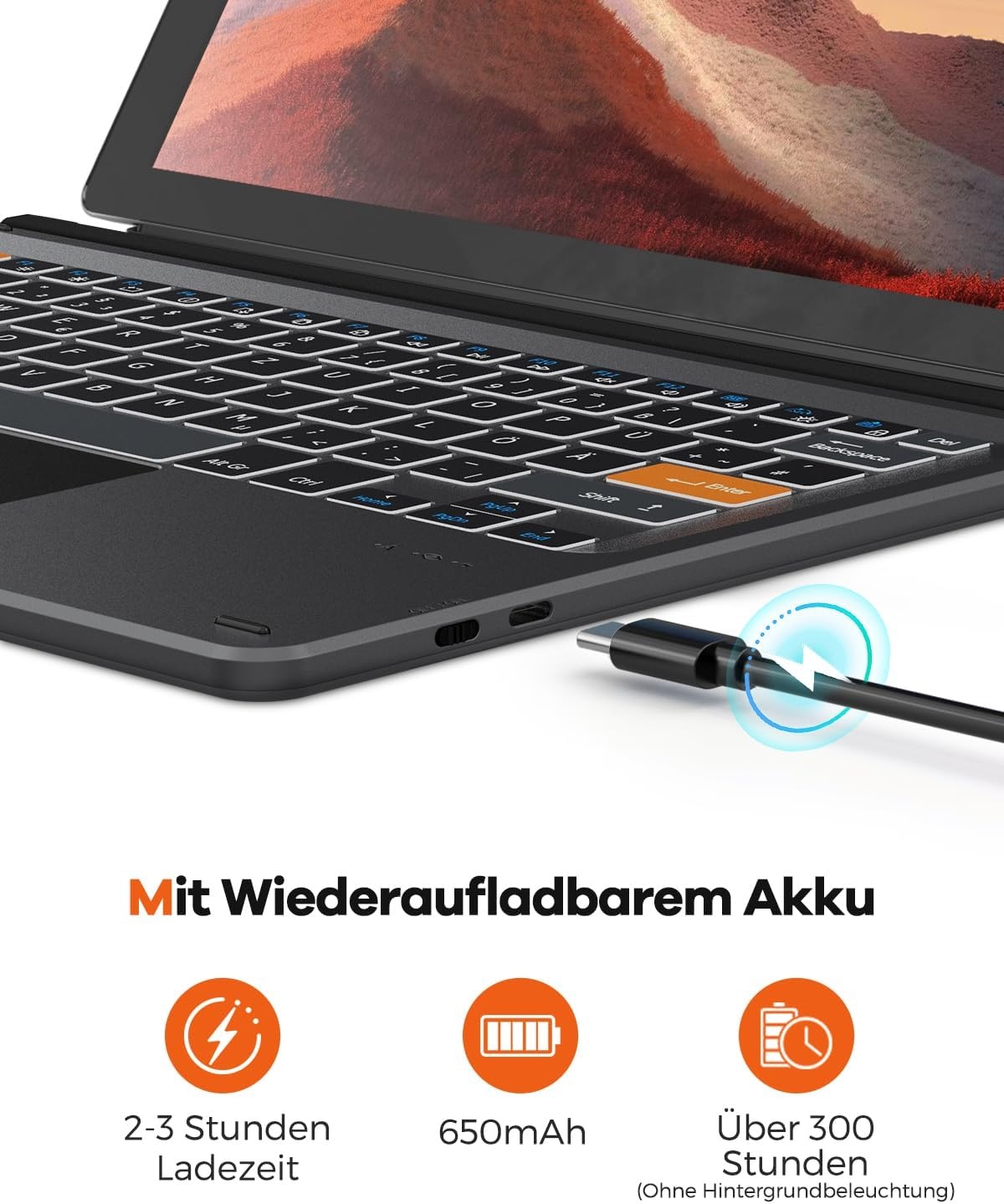 QWERTZ Bluetooth Toetsenbord met Trackpad voor Surface Pro (29% Korting)