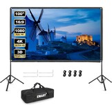 Draagbaar Projectorscherm 100" 16:9 HD 4K met Standaard - Kreukvrij & 29% Korting