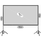 Draagbaar Projectorscherm 100" 16:9 HD 4K met Standaard - Kreukvrij & 29% Korting