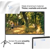 Draagbaar Projectorscherm 100" 16:9 HD 4K met Standaard - Kreukvrij & 29% Korting