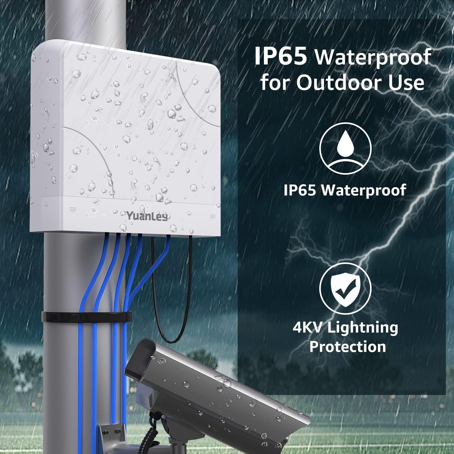 Waterdichte PoE Switch Buiten - 4-Poorts Gigabit (29% Korting)