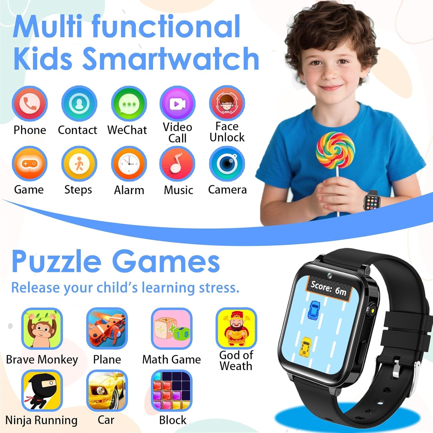 Kinder Smartwatch GPS 4G - Waterdicht met Bellen & SOS - 33% Korting