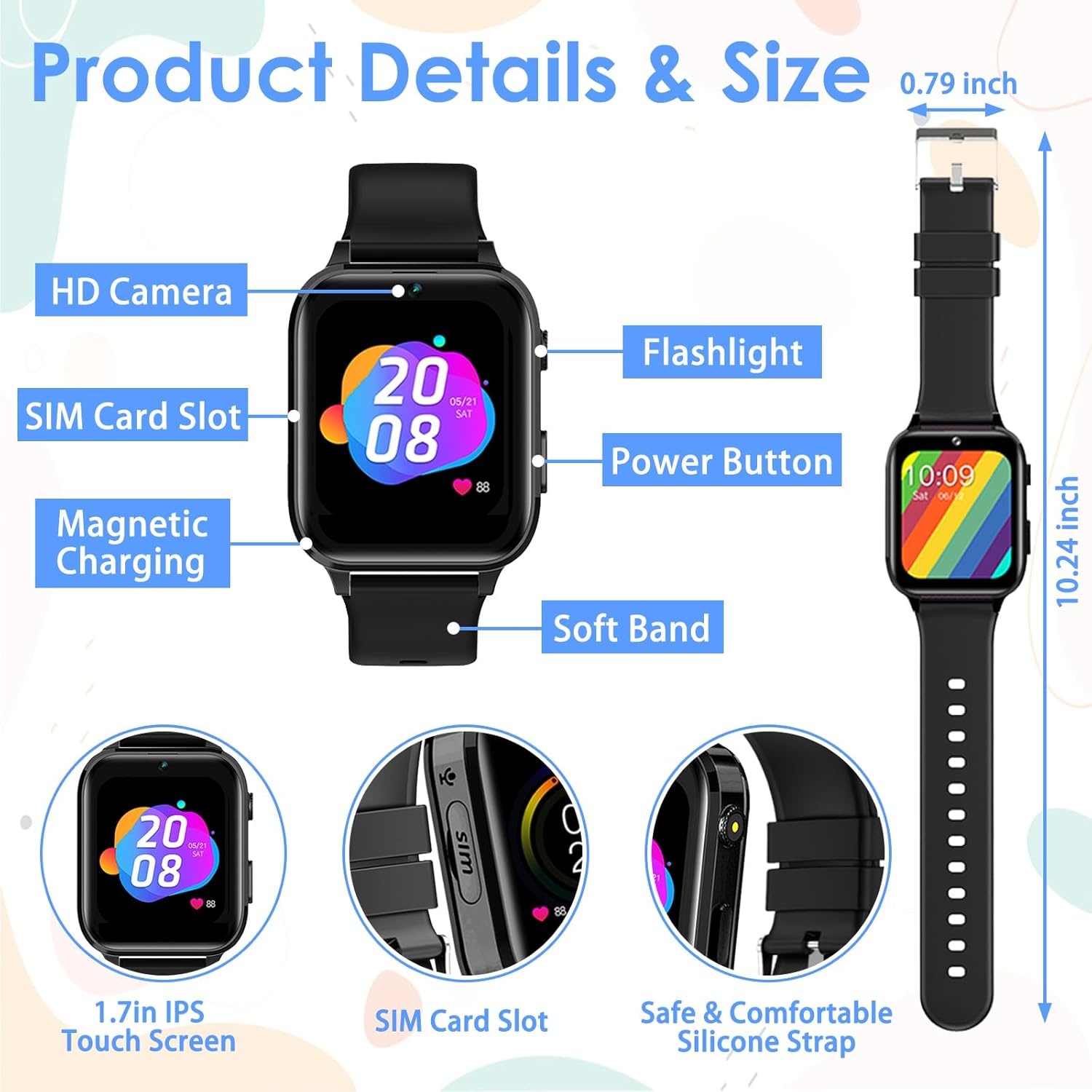 Kinder Smartwatch GPS 4G - Waterdicht met Bellen & SOS - 33% Korting