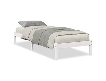 Extra Lang Grenenhouten Bedframe Wit 90x220 cm - 34% Korting