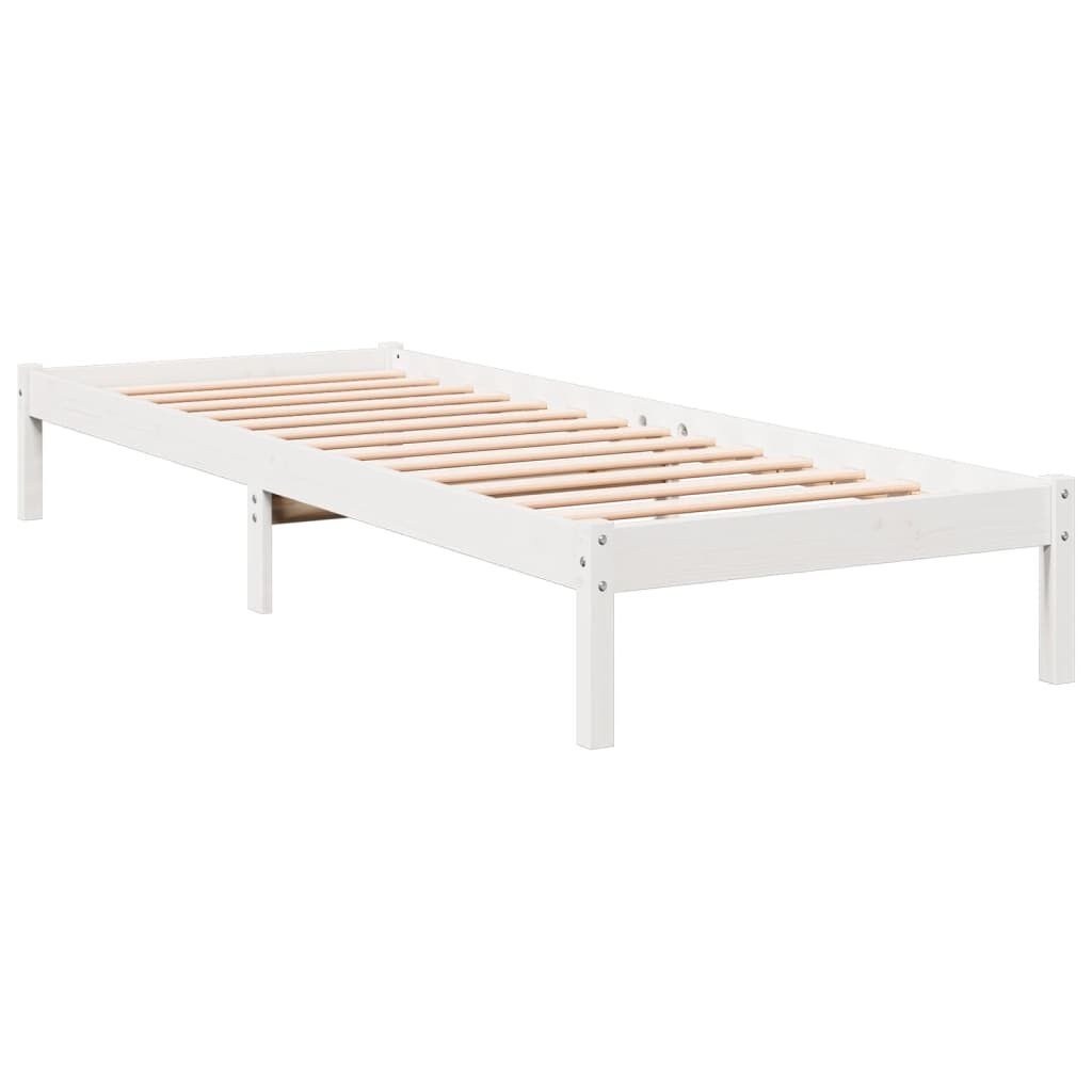 Extra Lang Grenenhouten Bedframe Wit 90x220 cm - 34% Korting