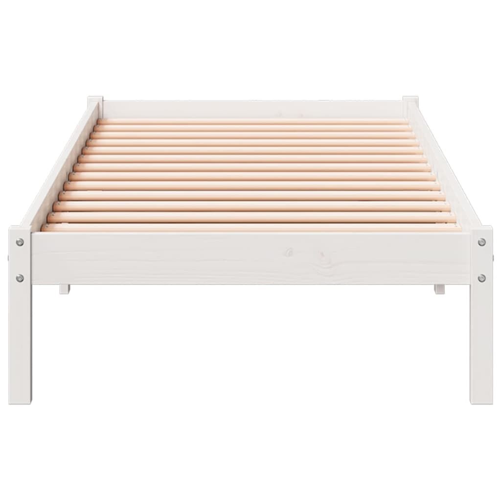 Extra Lang Grenenhouten Bedframe Wit 90x220 cm - 34% Korting