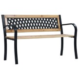 Houten Tuinbank 120cm met Stalen Frame - 34% Korting