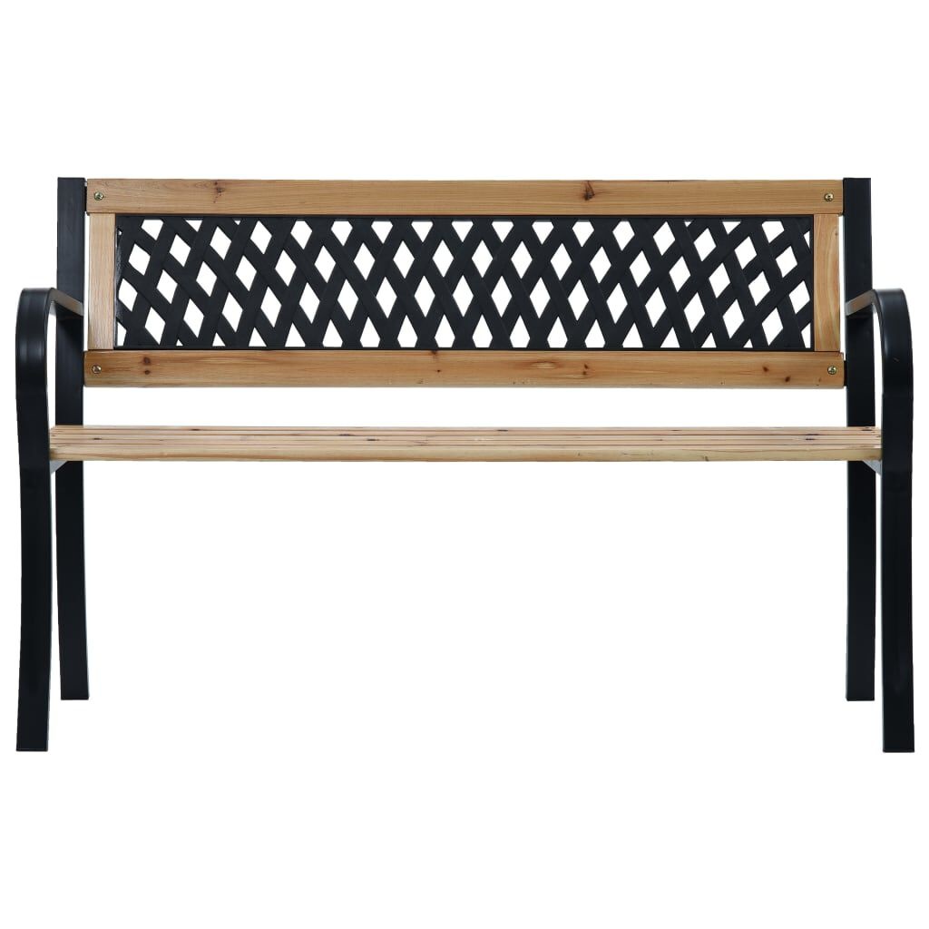Houten Tuinbank 120cm met Stalen Frame - 34% Korting
