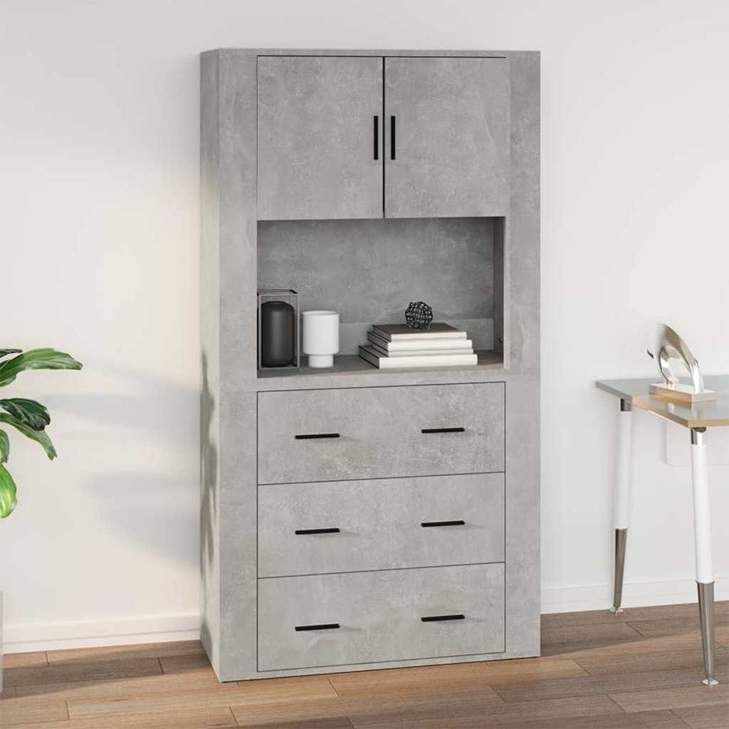 Betongrijze Wandkast 80x33x80 cm - Nu 76% Korting!