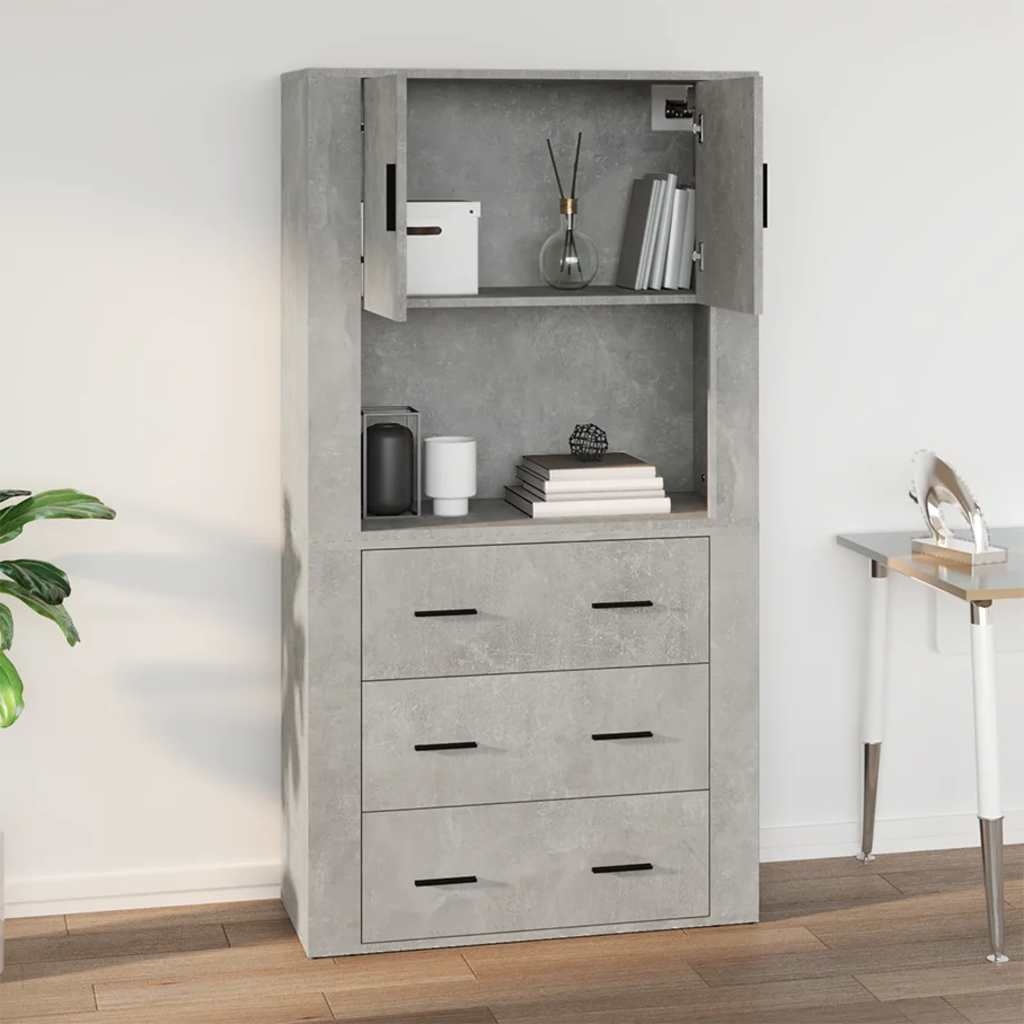 Betongrijze Wandkast 80x33x80 cm - Nu 76% Korting!