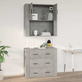 Betongrijze Wandkast 80x33x80 cm - Nu 76% Korting!