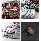 Steampunk Uil Wandklok - Handgeschilderd Hars met 29% Korting