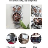 Steampunk Uil Wandklok - Handgeschilderd Hars met 29% Korting