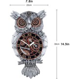 Steampunk Uil Wandklok - Handgeschilderd Hars met 29% Korting