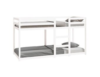vidaXL Stapelbed Massief Grenenhout Wit 80x200 cm - 35% Korting