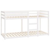 vidaXL Stapelbed Massief Grenenhout Wit 80x200 cm - 35% Korting