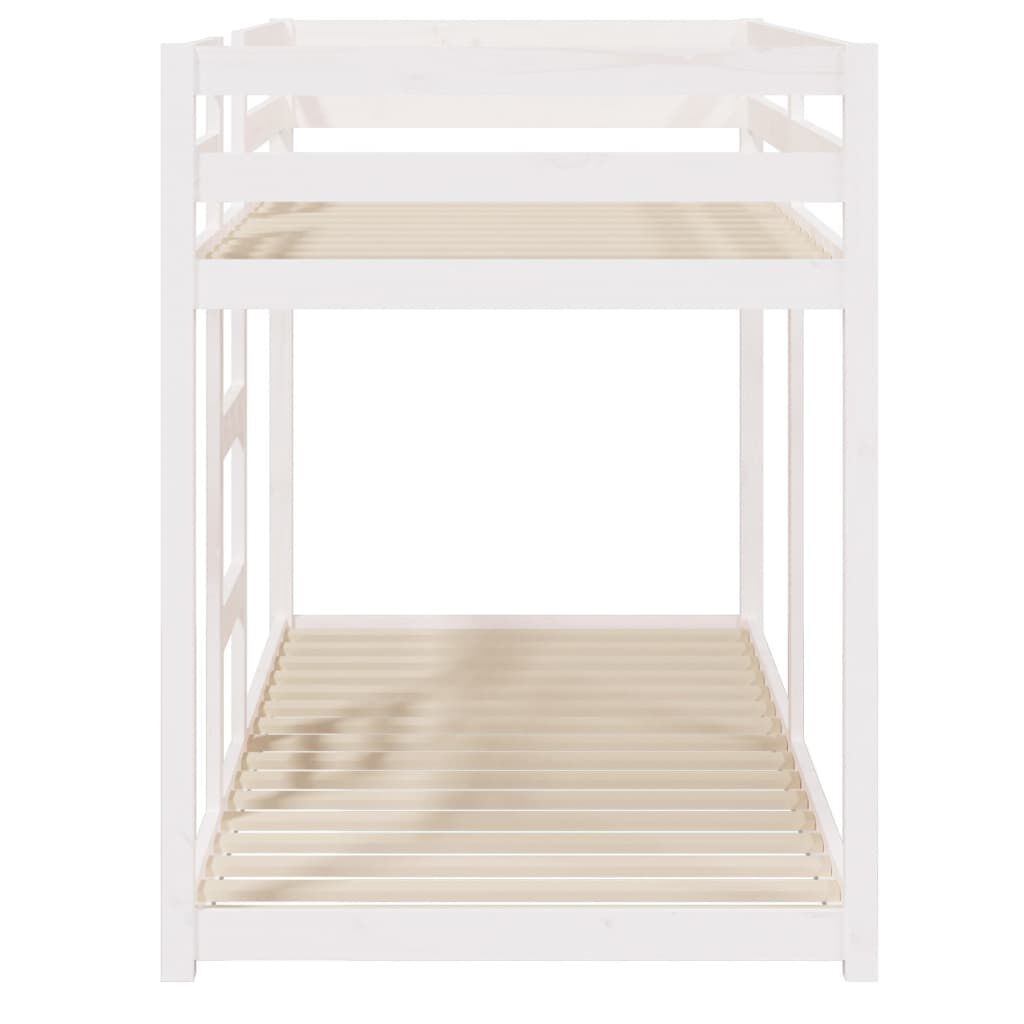 vidaXL Stapelbed Massief Grenenhout Wit 80x200 cm - 35% Korting