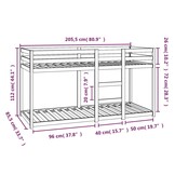 vidaXL Stapelbed Massief Grenenhout Wit 80x200 cm - 35% Korting