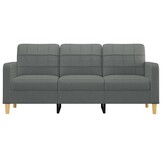 Donkergrijze Driezitsbank van Stof (180 cm) - 41% Korting!