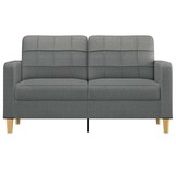 VidaXL Tweezitsbank Donkergrijs Stoffen, 140cm Breed - 52% Korting