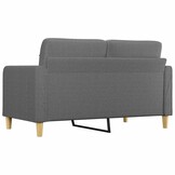 VidaXL Tweezitsbank Donkergrijs Stoffen, 140cm Breed - 52% Korting