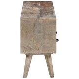 TV-meubel Massief Mangohout Grijs 130x35x51 cm - 41% Korting!