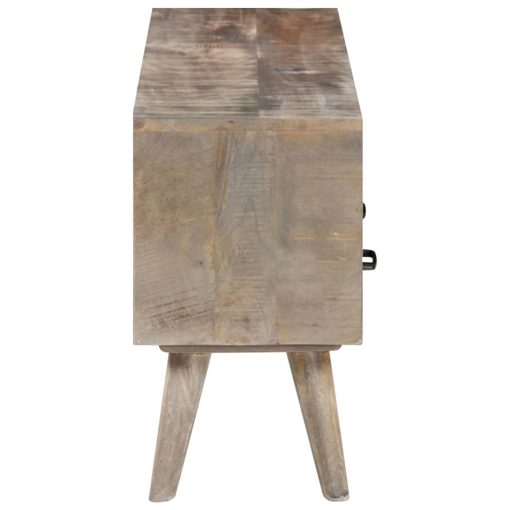 TV-meubel Massief Mangohout Grijs 130x35x51 cm - 41% Korting!