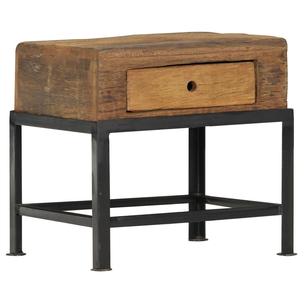 Nachtkastje Gerecycled Hout & Staal - 40x35x40 cm - 54% Korting!