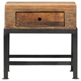 Nachtkastje Gerecycled Hout & Staal - 40x35x40 cm - 54% Korting!