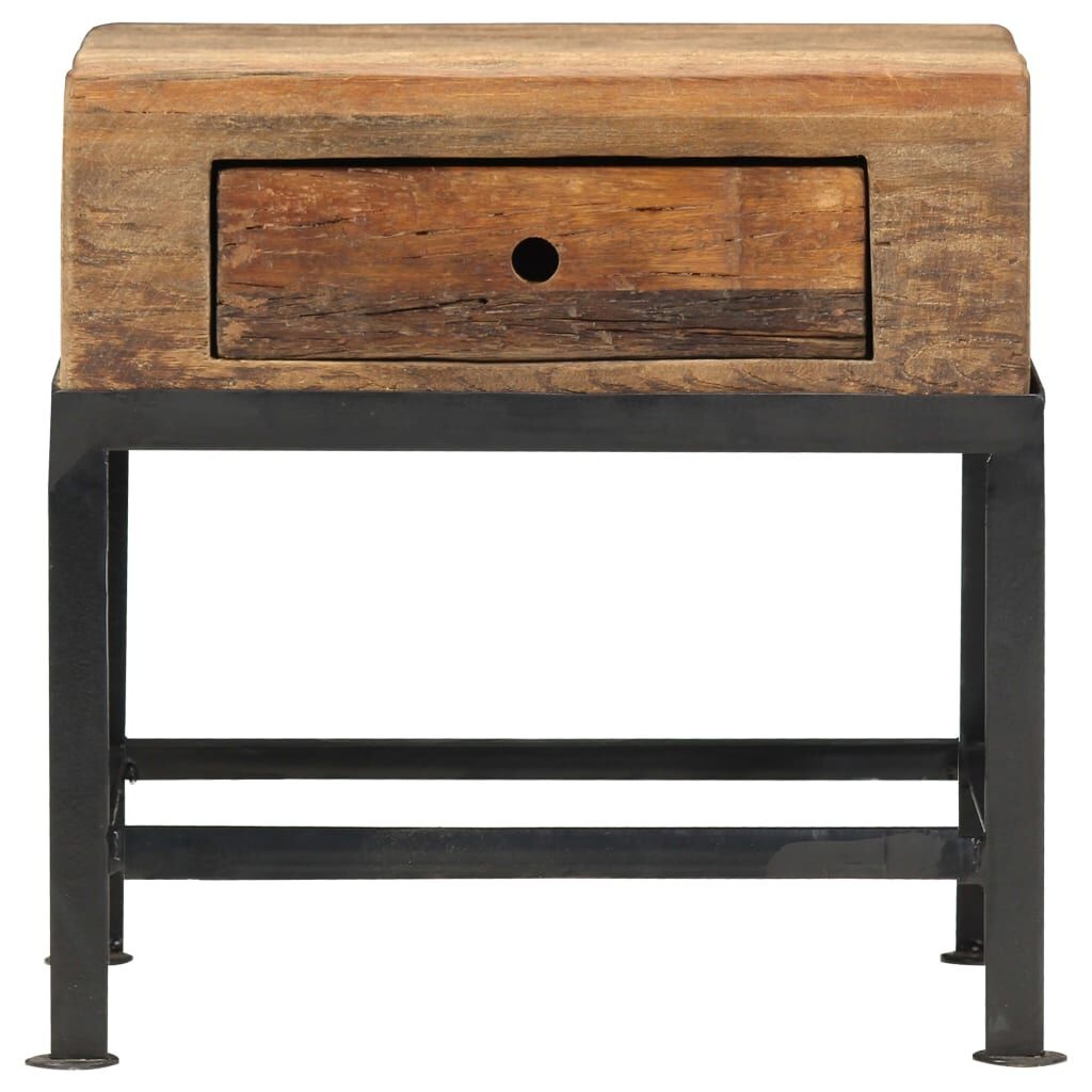 Nachtkastje Gerecycled Hout & Staal - 40x35x40 cm - 54% Korting!