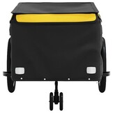 VidaXL Fietstrailer 45 kg - IJzer Zwart/Geel - 34% Korting