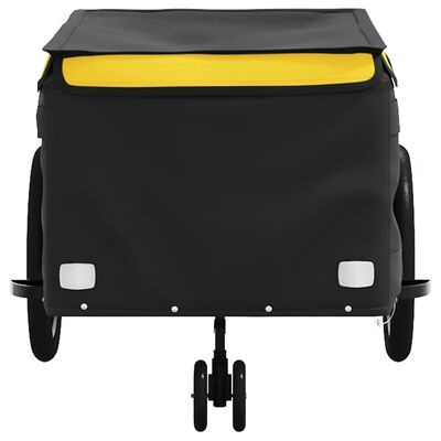 VidaXL Fietstrailer 45 kg - IJzer Zwart/Geel - 34% Korting