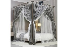 Prinsessen Bedhemel Muggennet Grijs 1.35x2x2.1m - 51% Korting!