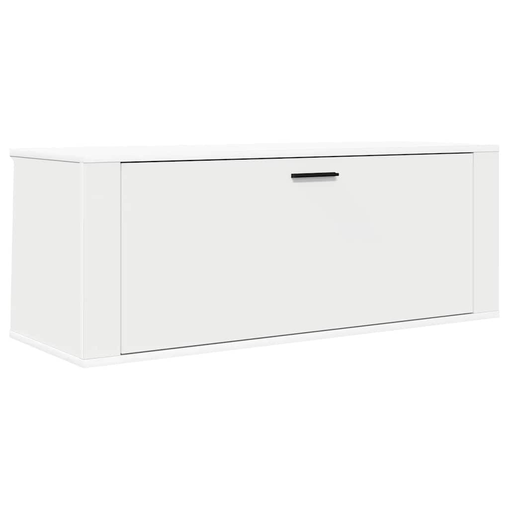 Wandschoenenkast 100x35x38 cm Bewerkt Hout Wit - 46% Korting