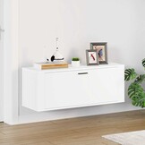 Wandschoenenkast 100x35x38 cm Bewerkt Hout Wit - 46% Korting