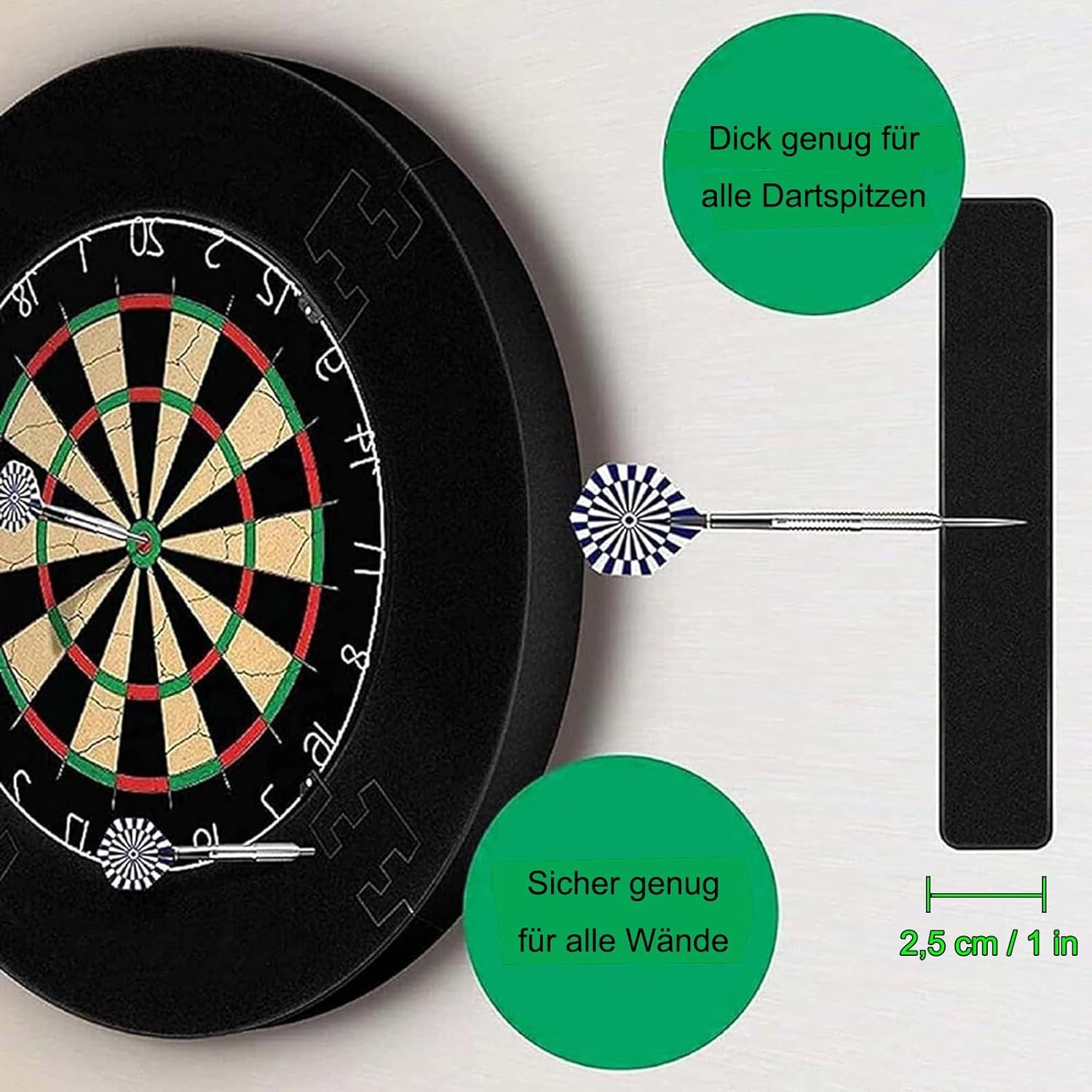 Zwarte EVA Dartring Surround - 51% Korting