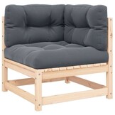 vidaXL Tuinhoekbank Grenenhout met Antraciet Kussens - 34% Korting!