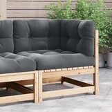 vidaXL Tuinhoekbank Grenenhout met Antraciet Kussens - 34% Korting!