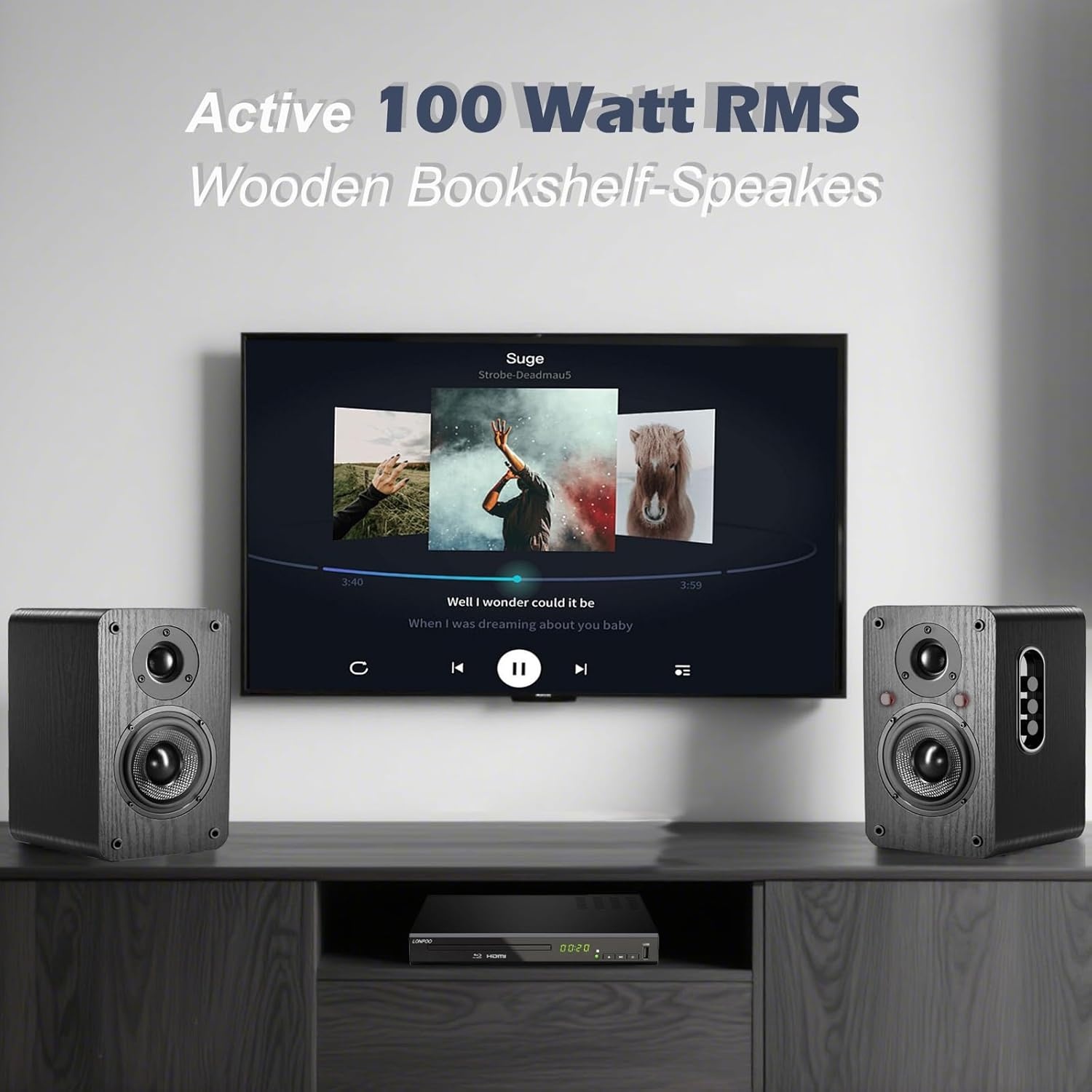 Boekenplankluidsprekers LP-42X Zwart - 35% Korting!