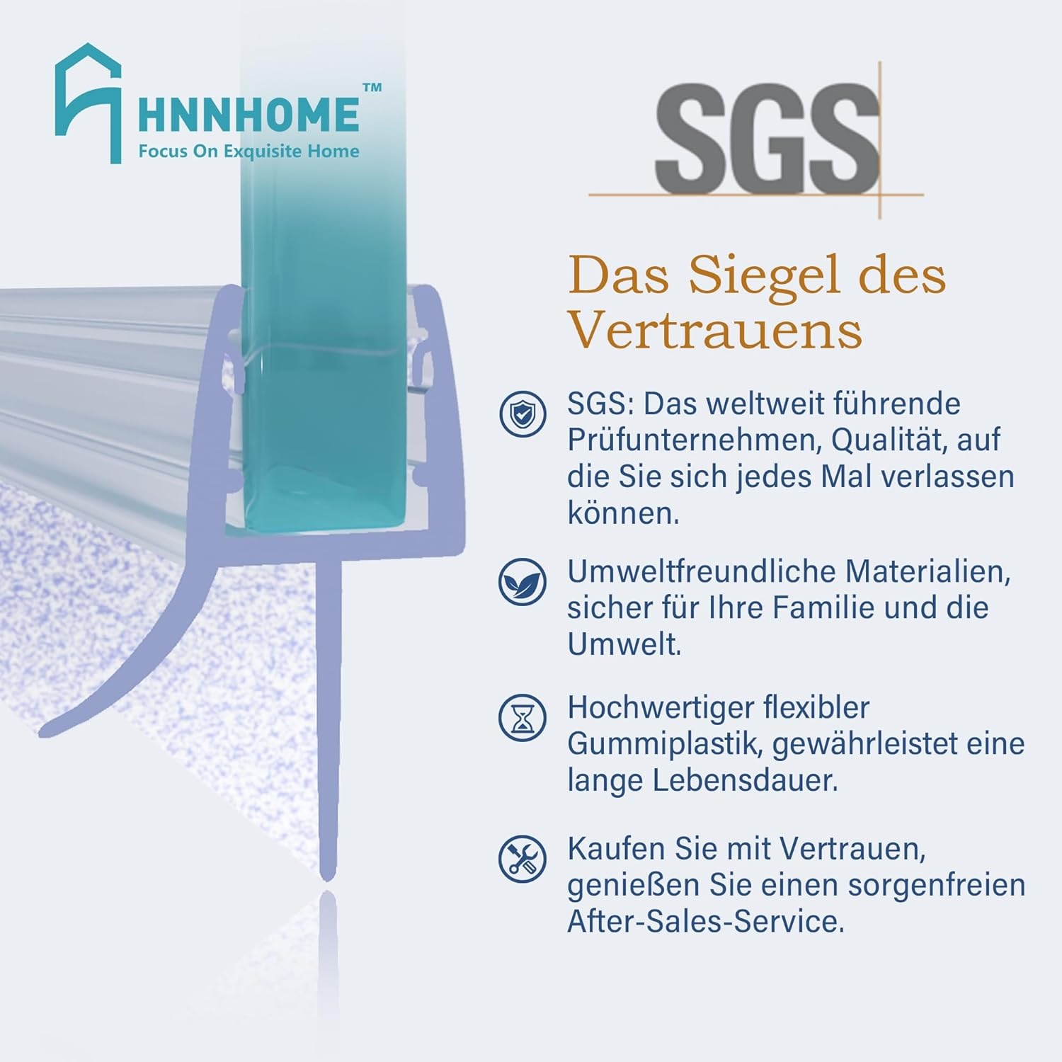 Doucheafdichting Glas 6-8mm, 70cm - 26% Korting!