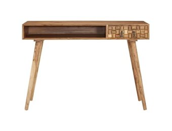 Massief Acacia Houten Schrijftafel 110x50x76 cm - 35% Korting