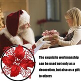 Kerstbloemen Glitter Rood (15st) 3D Satijn Herbruikbaar met 29% korting