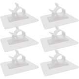 Zelfklevende Pijpklemmen Wit (6 Stuks) 13-15 mm - 24% Korting!