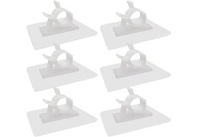 Zelfklevende Pijpklemmen Wit (6 Stuks) 13-15 mm - 24% Korting!