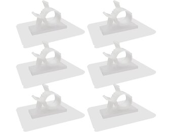 Zelfklevende Pijpklemmen Wit (6 Stuks) 13-15 mm - 24% Korting!