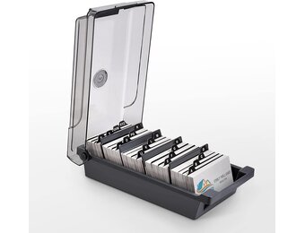 Visitekaartjesbox Transparant (500 kaarten) - 54% Korting!