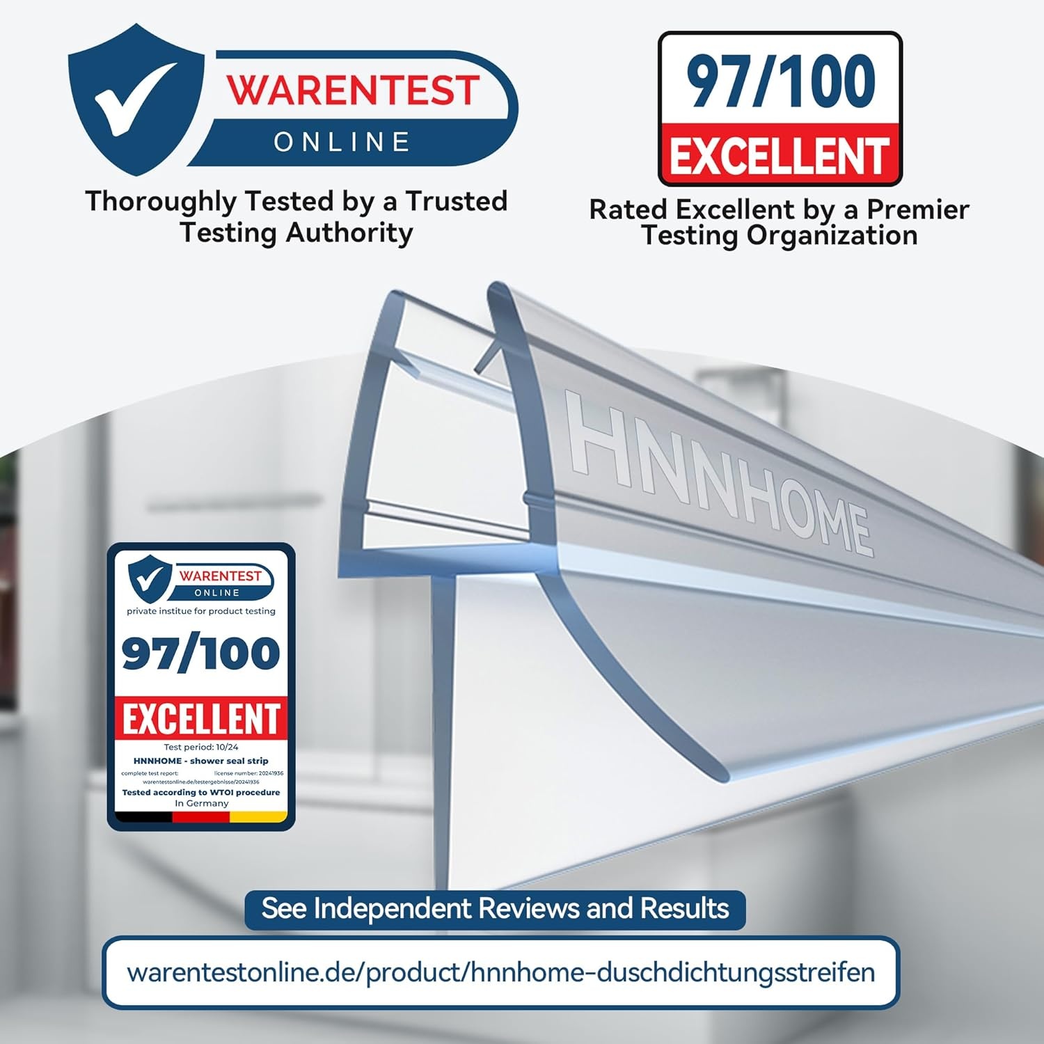 Douchedeur Zeefstrip 87cm - Waterdicht & Eenvoudig Montage (72% Korting)