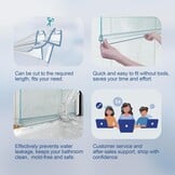 Douchedeur Zeefstrip 87cm - Waterdichte Afdichting Glas 4-6mm - 55% Korting!
