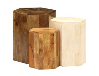 3-delige Salontafelset Mangohout | 35% Korting